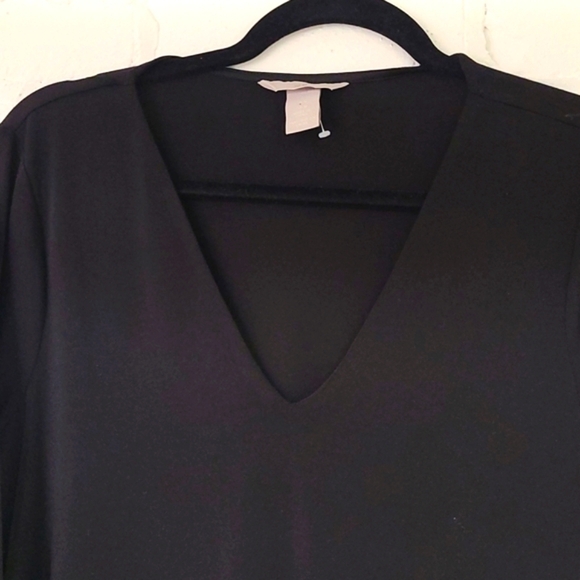 - H & M Soft Black Knit Dress Size Med - Picture 2 of 6